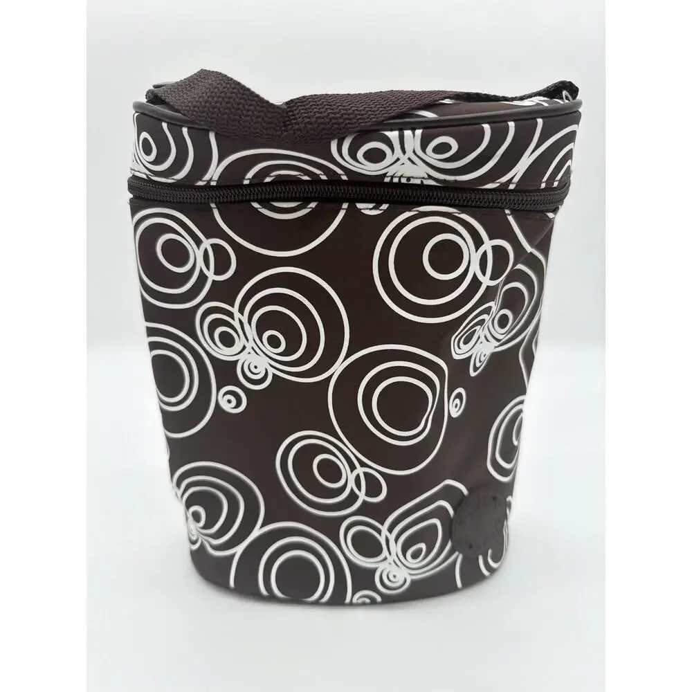 Amy Coe Brown and White Baby Supplies Bags Lunch Box Diaper Bag Bottle Bag 3 Set